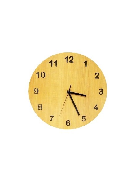 Reloj Pared 28cm Madera Bambu Baja 300419 Pcu01 -b1-