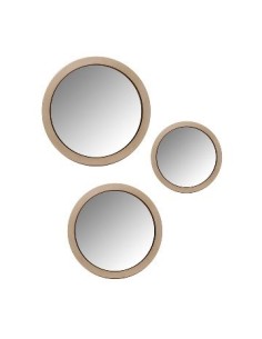 Set X3 Espejos Redondos C-marco Dorado Ep00272 Vgo01