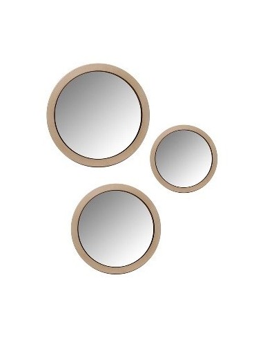 Set X3 Espejos Redondos C-marco Dorado Ep00272 Vgo01