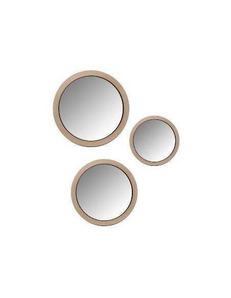 Set X3 Espejos Redondos C-marco Dorado Ep00272 Vgo01