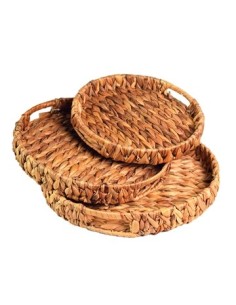 Bandeja Redonda 28-29 Cm Hoja Palma Natural Nagoya Sf19202 23245 Ra211262 Rey03 Col01 Woo01