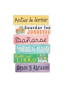 Cuadro 25x15 X6 Tablas Mini Intantil 7150 Decozu