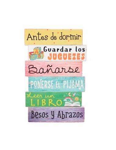 Cuadro 25x15 X6 Tablas Mini Intantil 7150 Decozu