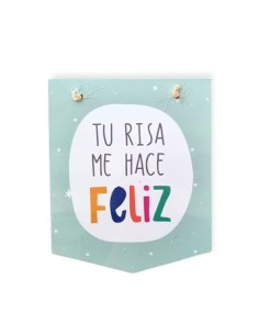 Banderin 24x20cm Madera C-frases 7280 Decozu