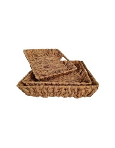 Bandeja 32cm Cuad  Trenzada Fibra P0076 Dec01