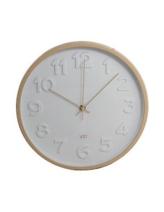 Reloj De Pared 30cm Beige Numeros Bco Rl30210 Vgo01