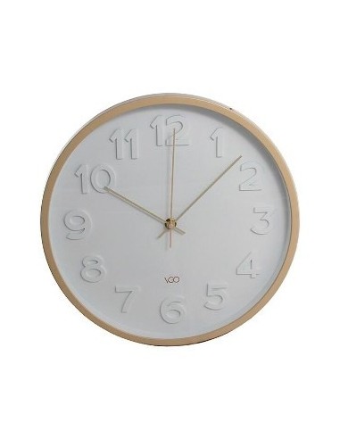 Reloj De Pared 30cm Beige Numeros Bco Rl30210 Vgo01