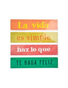 Cuadro 20x20 Art Pallet C-frases 3020 Decozu -m-