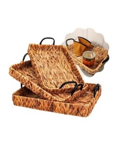 Bandeja 30x20cm Rectangular C-manija Metal Jacinto 23244 Col01