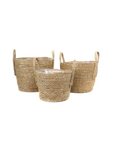 Canasto 30x26cm Mimbre C-manija Nat-ngo Fn2-fn6 Gal01