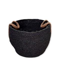 Canasto 20cm Seagrass Negro C/manijas Beige 25600768 Tal01