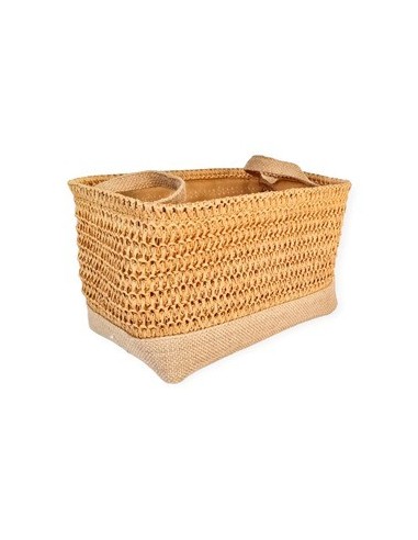 Canasto 34x20 Mimbre Base Rafia Rect C-manija Ca5316 Pk01