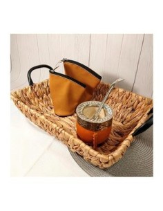 Bandeja 35x25cm Rectangular C-manija Metal Jacinto 23244 Col01