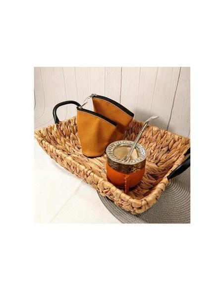 Bandeja 35x25cm Rectangular C-manija Metal Jacinto 23244 Col01