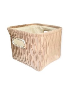 Canasto 24x29 Tela Plush Cuadrado C-manija Ca5314 Pk01