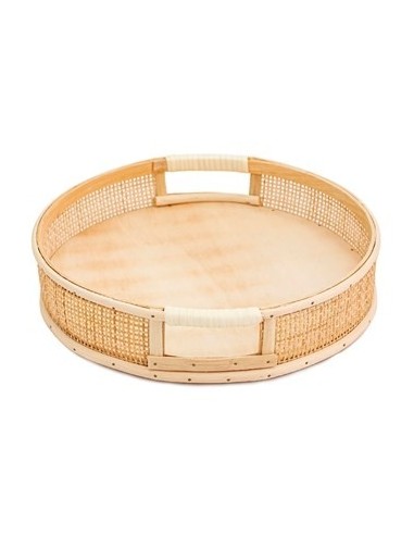 Bandeja 32cm Redonda Ratan Francesca 20338 Woo01