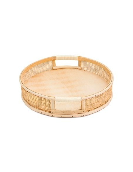 Bandeja 32cm Redonda Ratan Francesca 20338 Woo01