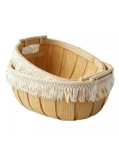 Cesto De Madera  35*25*15cm Xiamen Yr190396 Woo01