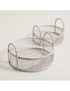 Bandeja 30cm Red  Mimbre Blanco C-asa 131126  Mish02