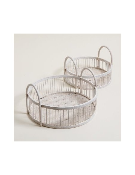 Bandeja 30cm Red  Mimbre Blanco C-asa 131126  Mish02