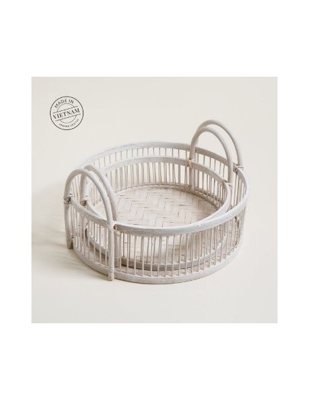 Bandeja 26cm Red  Mimbre Blanco C-asa 131126 Mish02