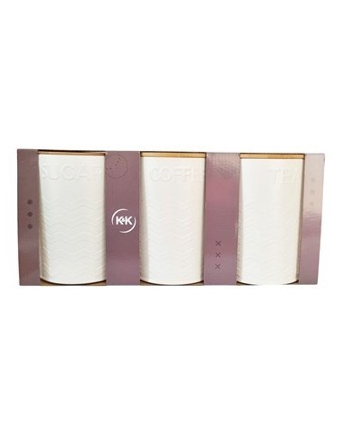 Set X3 Lata C-tapa Y Bamboo Blanco Ca5459 Pk01