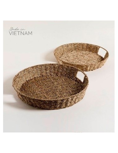 Bandeja 35x6cm Redonda Seagrass C-asa 0503172 Mish02