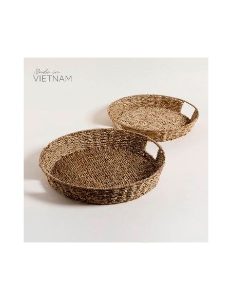 Bandeja 35x6cm Redonda Seagrass C-asa 0503172 Mish02