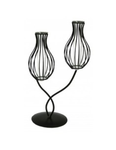 Florero X2 Tubitos Vidrio C-soporte Metal F-bombe 4337878 Bar02