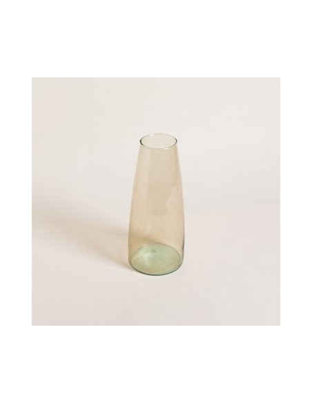 Jarron De Vidrio 33x10cm Conico Col Champagne 0621010 Mish02