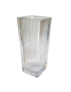 Florero 30x15cm Prisma Vidrio Labrado Rayas 25602165 Tal01