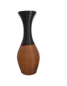 Florero 60cm Rustico Simil Rattan Jm1739 Mta01