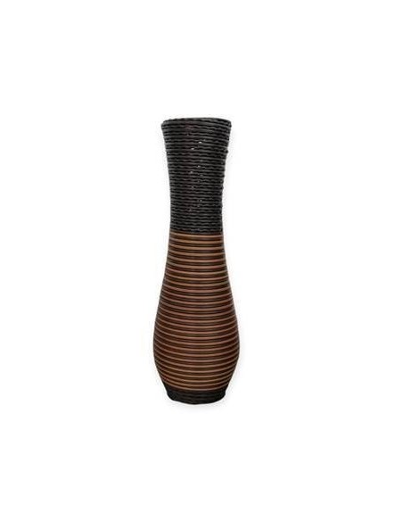 Florero 50cm Rustico Simil Rattan Jm1750 Mta01