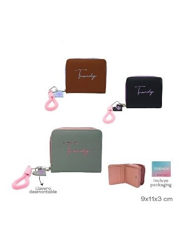 Billetera Dama 9x11x3cm 2 Mod. Trendy 29049 29057 Tar02