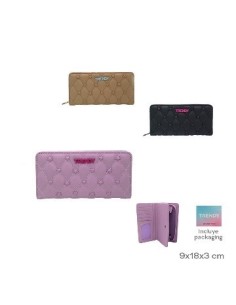 Billetera Dama 9x18x3cm 2 Mod Trendy 29052 29055 Tar02