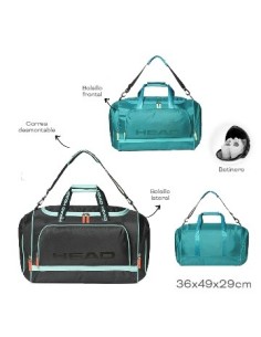 Bolso P/viaje 36x49x29 Head Lona 2 Bols Laterales Tar02