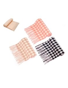 Bufanda Pie De Poule/tejida Bu0036z Buk04gz Jav01