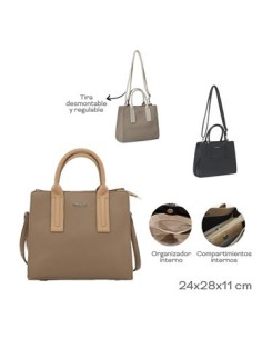 Cartera 24x18x11cm 13p Bol Frontales Y Lat  Tiras Reg  Org Y Bolsillo Int 18862 Tar02