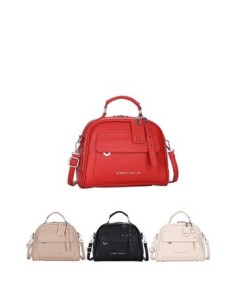 Cartera 26x20x12cm Pu Agarrate Catalina C- 1 Division Principal Y 1 Bolsillo Frontal C-cierre  Manijas Largas  Correa Regulab