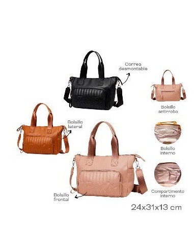 Cartera Cuero Pu 23x30x11cm. Trendy 22522 Tar02