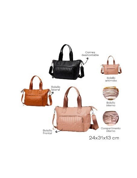 Cartera Cuero Pu 23x30x11cm. Trendy 22522 Tar02