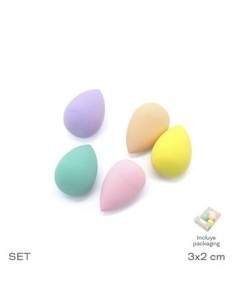 Esponja X5 Facial Colores P/ Maquillaje En Caja 18696 Tar02