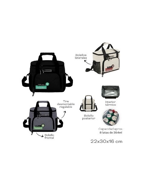 Lunchera Termica Discovery 2 Bols C/correa Desmontable 19065 Tar02