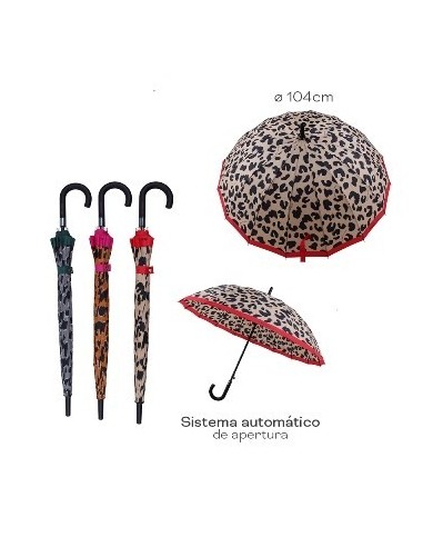 Paraguas Dama Largo Estampado Surtido Oreiro 28995/28996 Tar02