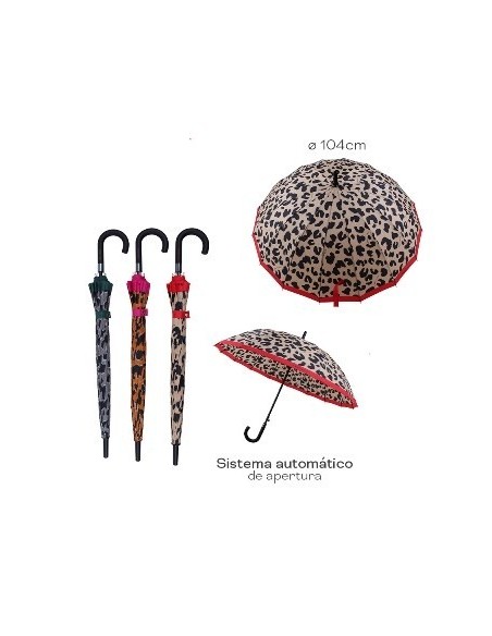 Paraguas Dama Largo Estampado Surtido Oreiro 28995/28996 Tar02