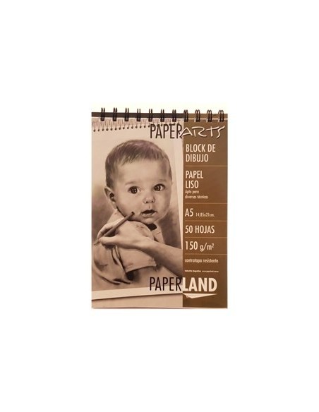 Block Dibujo Liso A5 C/esp. 50hjs 150grs Paperarts 80.10.20.5.12 Pap01