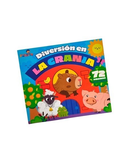 Libro Para Colorear Lomo Cuadrado 21x23 Diversion En La Granja 475008 Pedrito