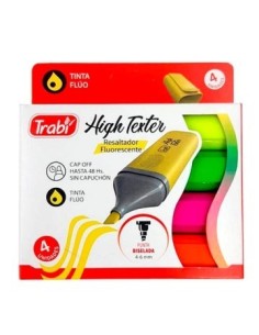 Resaltador X4 Unid Fluo Chato Surt. 5775 Trabi (b32)