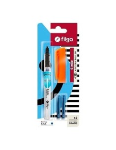 Boligrafo Pluma Escolar C/tapa + 2 Cartuchos En Blister Smfv-b1-003 Fv-sm-b2 Smr7-b1-003 Fil01