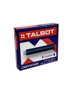 Cartucho Tinta Pluma X 6 Unid Azul Caja 2777 Csl01 (b10)